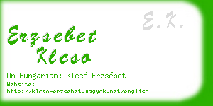 erzsebet klcso business card